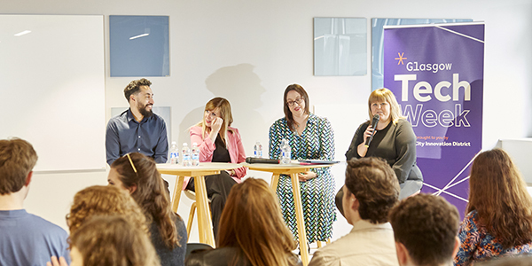 A panel discussion taking place at a previous Glasgow Tech Week.