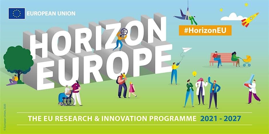 Banner image for Horizon Europe research and innovation funding, 2021-2027.